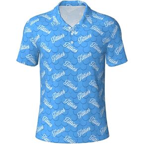 Golf Shirts for Men, Funny Golf Polo Moisture Wicking Dry Fit Short Sleeve