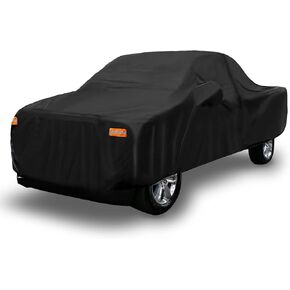 X AUTOHAUX SUV Car Cover for Chevrolet Tahoe 4 Door 2021 Waterproof Sun Rain Dust Wind Snow Protection 190T PU with Driver Door Zipper Black