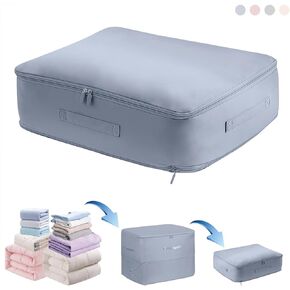 Ultra Space Saving Self Compression Organizer,Storage Bags,Heavy Duty Moving Bags,Storage Tote for Space Saving, Self Compression Moving Organizer Bags for Comforters,Clothes, Blankets(Pink, XL)