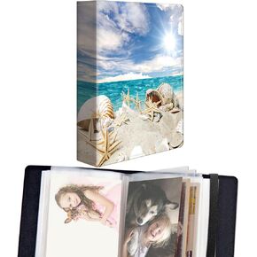 DEGDFSGR Small Photo Album 4x6 60 Pockets 120 Photos - Adventure Book Baby Photo Albums Photo Books for 4X6 Pictures Memory Book with Black Elastic Band for Photo Storage, Vintage American Flag