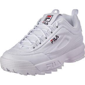 Fila Disruptor II (Little Kid/Big Kid) White/Peacoat/Virtual Red 3.5 Big Kid M