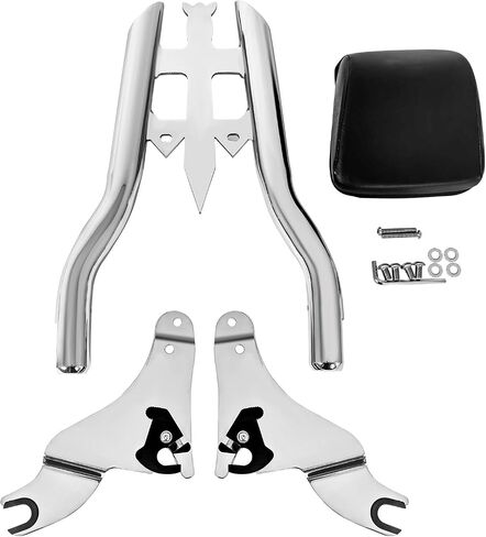 17 بوصة Black Road Glide Sissy Bar، 1 1/2 بوصة مسند ظهر للركاب قابل للفصل متوافق مع موديلات Harley Touring 2009-2023 Street Glide Road King Ultra CVO Limited Electra Glide in Kuwait