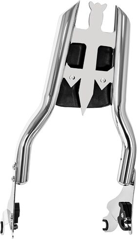 17 بوصة Black Road Glide Sissy Bar، 1 1/2 بوصة مسند ظهر للركاب قابل للفصل متوافق مع موديلات Harley Touring 2009-2023 Street Glide Road King Ultra CVO Limited Electra Glide in Kuwait