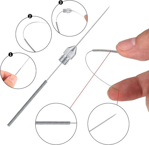50 Pcs 3D Printer Nozzle Cleaning Kit, 0.4mm 3D Printing Nozzle Needles, Stainless Steel 3D Printer Nozzle Cleaning Needles, 3D Printer Cleaning Nozzle Cleaner Needles for 3D Printing Accessories in Saudi Arabia