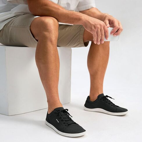 حذاء رجالي حافي القدمين بمقدمة واسعة، حذاء مشي خفيف الوزن، حذاء رياضي مرن بدون قطرة للرجال، حذاء كاجوال بسيط للصيف (كحلي/لثة، 13.0) in Kuwait