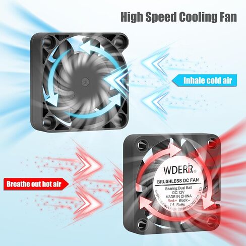 120mm x 25mm DC 12V Computer Brushless Fan 2Pin PC Case Cooling 2-Pack Dual Ball Bearing for DIY RV Fridge Electronics Ventilation Exhaust Projects in Saudi Arabia