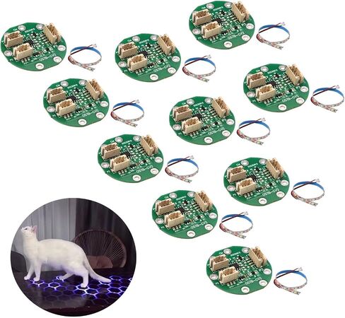 Touch Sensor Module Circuit Board DIY PCB Sensing Circuit Chip with LED Strip and Cables for Touch Sensitive Smart Epoxy River Table Upgrade 10Pcs (White Light) in Saudi Arabia