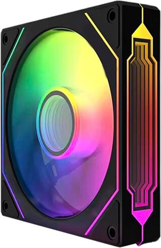 Prism 6PRO ARGB Reverse Black Computer Case Fan,Infinite Mirror Light Effect Design Cooling Fan, 120mm CPU Fan PWM 1600RPM 61.5CFM 2MMH20 HDB Bearing for PC Chassis&CPU Cooler&Desktop Case in Saudi Arabia