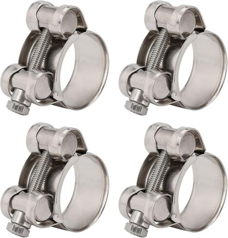 T-Bolt Hose Clamps, 304 Stainless Steel Heavy Duty Hose Clamps, Working Range 26-28mm - 4 Pack in Kuwait
