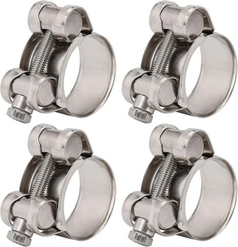 T-Bolt Hose Clamps, 304 Stainless Steel Heavy Duty Hose Clamps, Working Range 26-28mm - 4 Pack in Kuwait