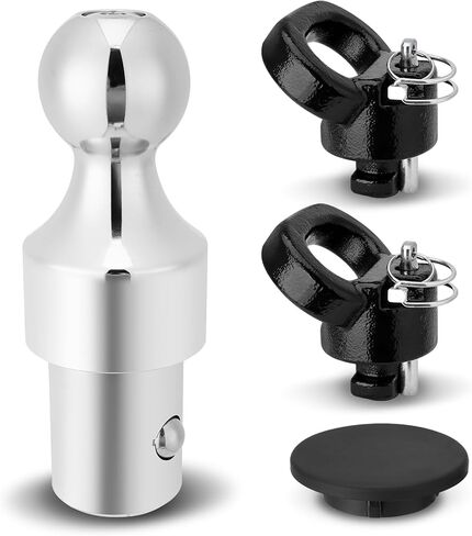 طقم كرة ربط Gooseneck من Puck متوافق مع 2013-2024 Dodge Ram 2500 3500، كرة 2-5/16 بوصة ومراسي سلسلة أمان 2X بديلة لـ 60618، GNXA2062 (بحد أقصى 30000 رطل. GTW) in Kuwait