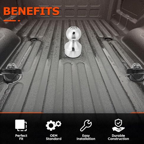 طقم كرة ربط Gooseneck من Puck متوافق مع 2013-2024 Dodge Ram 2500 3500، كرة 2-5/16 بوصة ومراسي سلسلة أمان 2X بديلة لـ 60618، GNXA2062 (بحد أقصى 30000 رطل. GTW) in Kuwait