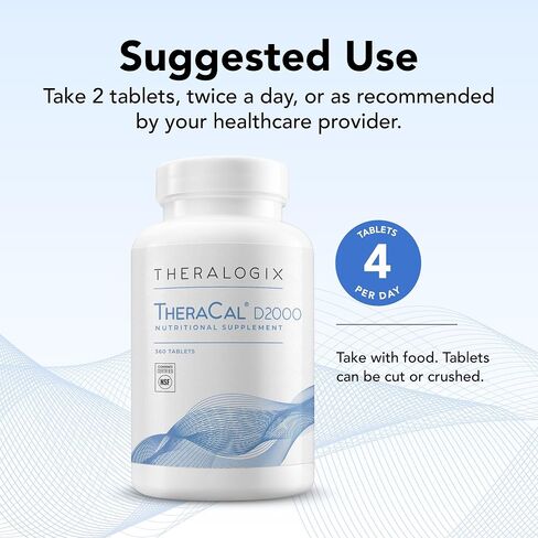 Theralogix Thera-D 6000 Vitamin D Supplement - 6,000 IU (150 mcg) Vitamin D3 Tablets - 90-Day Supply - Immune Support Supplement for Women & Men - Aids Bone & Heart Health - NSF Certified - 90 Tablets in Saudi Arabia