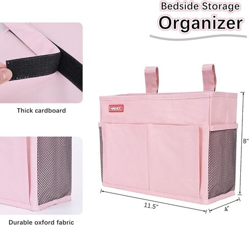 HAKACC Bedside Hanging Organizer, Storage Bag Pocket Hanging Bed Organizers for Bunk and Hospital Beds College Dorm Rooms Baby Bed Rails 5 Pockets in Saudi Arabia