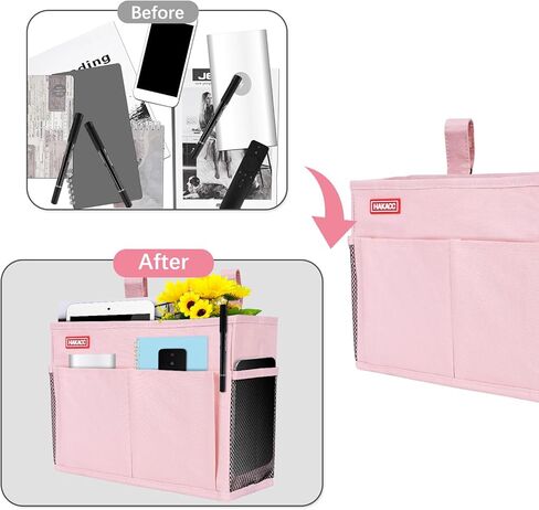 HAKACC Bedside Hanging Organizer, Storage Bag Pocket Hanging Bed Organizers for Bunk and Hospital Beds College Dorm Rooms Baby Bed Rails 5 Pockets in Saudi Arabia