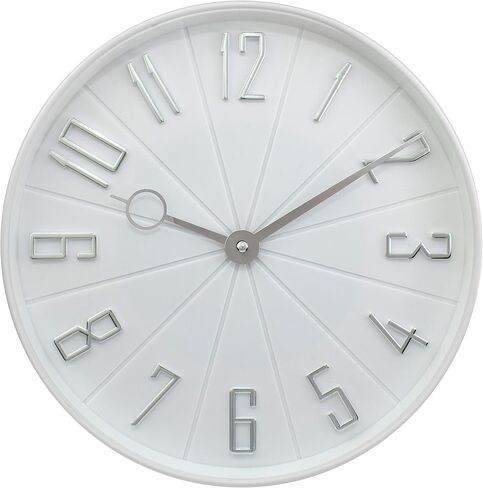 Westclox 12" Modern Dial with Raised Numbers Wall Clock for Living Room, Home Office and Bedroom (Black) in Saudi Arabia