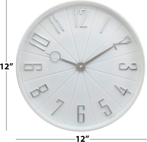 Westclox 12" Modern Dial with Raised Numbers Wall Clock for Living Room, Home Office and Bedroom (Black) in Saudi Arabia