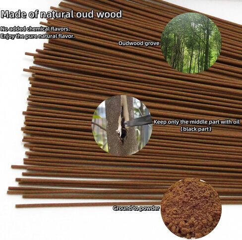 QINA Series Natural Oud Incense Sticks with a Gentle and Elegant Fragrance，Portable Dragon-Shaped Oud Incense Sticks Suit for Home, Office, Yoga, Meditation, Camping in Saudi Arabia