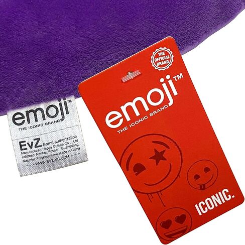 وسادة EvZ Emoji Smile Face Emoticon وسادة ناعمة محشوة من القطيفة، معتمدة رسميًا، 32 سم أصفر in Kuwait