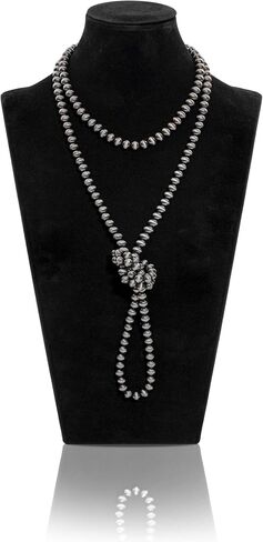 BABEYOND Long Pearl Necklace Faux Pearls Necklace Set Beaded Long Pearls Necklace 1920s Gatsby Costume Jewelry in Saudi Arabia