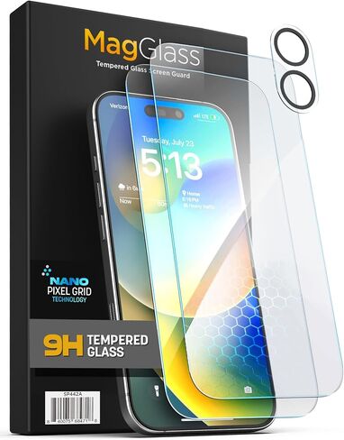 واقي شاشة غير لامع من magglass لهاتف iPhone 16 Plus (مضاد للوهج) وزجاج مقوى مقاوم لبصمات الأصابع والخدش (يتضمن أداة توزيع سهلة) in Saudi Arabia