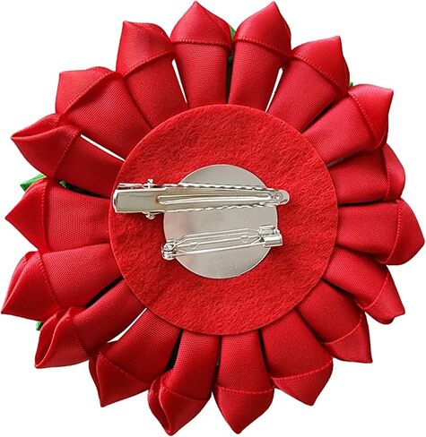 دبوس بروش على شكل زهرة ساتان من Order of The Eastern Star OES للنساء (بروش ملون 4.5) in Kuwait