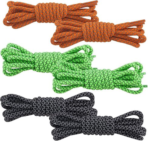 Round Shoes Laces Luminous Glow in the Dark Shoelaces Light Up for Sneakers Athletic Skating Sports Shoes in Saudi Arabia