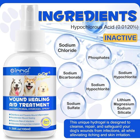 Cat Wound Care Spray - Wound Healing Aid Treatment for Cats Helps with Skin Repair for Wounds, Cats Irritated Skin & Itchy Skin Relief | Cats Supplement | Gentle Wound Care Spray - 3.38 Fl.oz / 100ml in Saudi Arabia