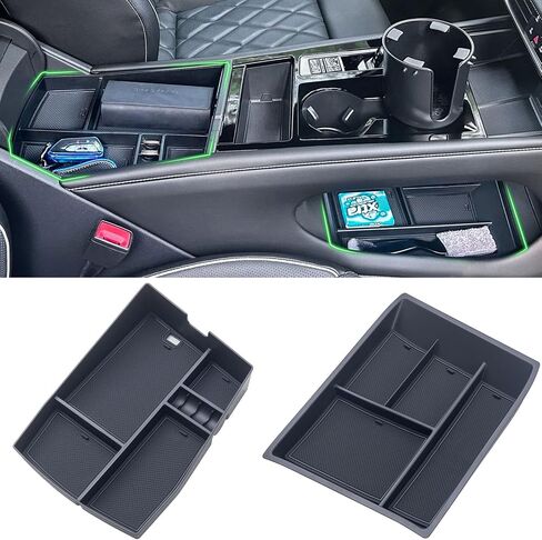 TOPINSTALL 24 منظم وحدة تحكم جديد متوافق مع ملحقات رياضية VW Atlas/Atlas Cross لعام 2024، وصينية وحدة تخزين صندوق مسند الذراع مع ملحقات داخلية لحامل العملات المعدنية in Kuwait