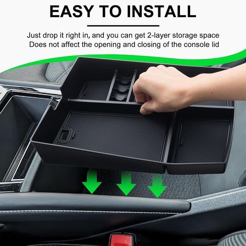 TOPINSTALL 24 منظم وحدة تحكم جديد متوافق مع ملحقات رياضية VW Atlas/Atlas Cross لعام 2024، وصينية وحدة تخزين صندوق مسند الذراع مع ملحقات داخلية لحامل العملات المعدنية in Kuwait