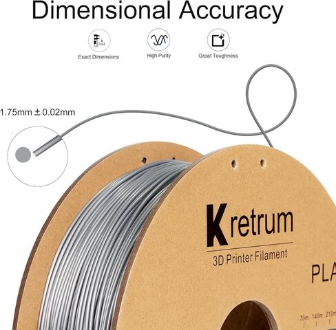 خيوط PLA 1.75 مم خيوط طابعة ثلاثية الأبعاد من الورق المقوى عبوات 1 كجم متوافقة على نطاق واسع مع معظم طابعات FDM ثلاثية الأبعاد تناسب ELEGOO Anycubic FlashForge Creality Bambu Prusa إلخ. ضوء ارجواني in Kuwait