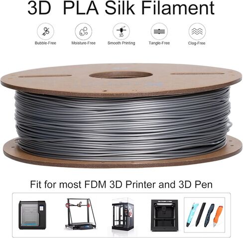 خيوط PLA 1.75 مم خيوط طابعة ثلاثية الأبعاد من الورق المقوى عبوات 1 كجم متوافقة على نطاق واسع مع معظم طابعات FDM ثلاثية الأبعاد تناسب ELEGOO Anycubic FlashForge Creality Bambu Prusa إلخ. ضوء ارجواني in Kuwait