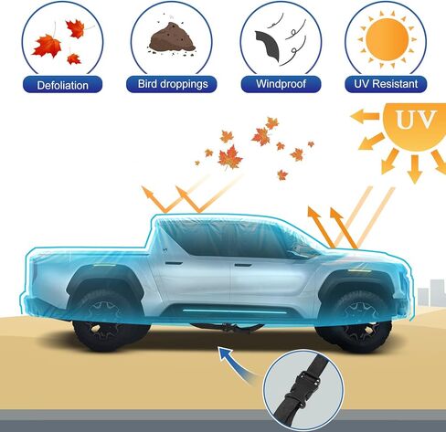 10 طبقات غطاء سيارة مقاوم للماء في جميع الأحوال الجوية للسيارات والمطر والثلج وحماية من الأشعة فوق البنفسجية ومقاوم للرياح في الهواء الطلق غطاء سيارة كامل غطاء ثلجي للسيارة مع القطن، مناسب لسيارة السيدان الكبيرة A11 (الطول من 209 إلى 218 بوصة) in Kuwait