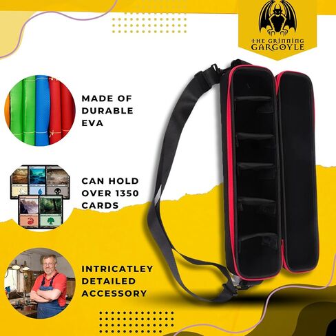 Grinning Gargoyle Collector Card Storage Case with Wrist and Shoulder Strap - Premium Portable Card Game Travel Case - Holds up to 1350 Cards or Multiple MTG Deck Box - Organise and Protect (Blue) in Saudi Arabia