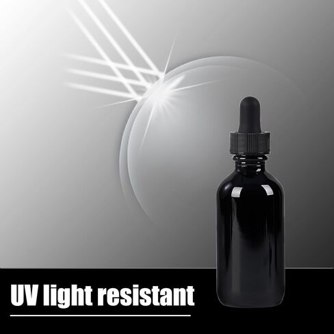 24 Pcs, 2oz Glass Dropper Bottle, Leakproof Tincture Bottles with Dropper, Green Reusable Eye Dropper Bottle, for All Kinds of Liquids (Green, 2oz-24pcs) in Saudi Arabia