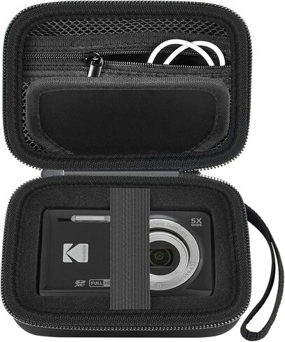 حافظة كاميرا رقمية PAIYULE متوافقة مع Kodak لـ PIXPRO FZ45/55 16MP، ومقسم تخزين حقيبة الكاميرات لبطاقة الذاكرة، وجيب شبكي للحمل للكابلات والمزيد من الملحقات (الصندوق فقط) in Kuwait