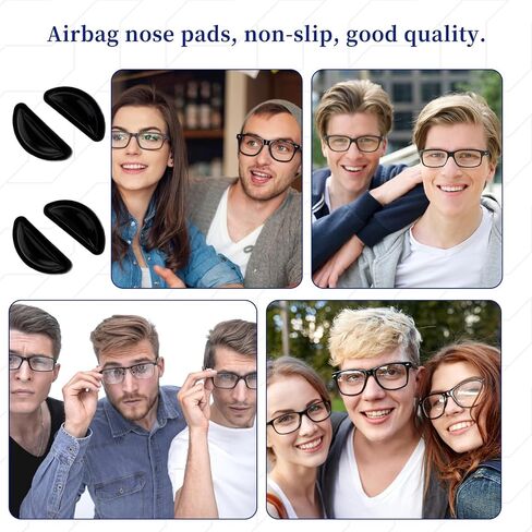 20 Pairs Eyeglass Nose Pads Adhesive Glasses Nose Pads 3mm Air Bag Eyeglass Nose Pads Silicone Eyeglass Nose Pads Nose Pads Anti Slip Soft Cushion Eyeglass Nose Pads for Eyeglasses Sunglasses (Clear) in Saudi Arabia
