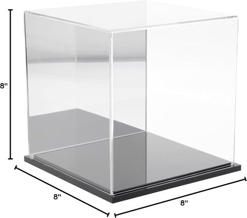 Plymor Clear Acrylic Display Case with Clear Base, 8" x 8" x 8" in Saudi Arabia