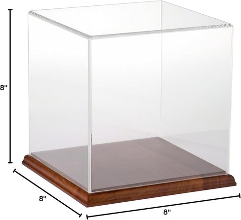 Plymor Clear Acrylic Display Case with Clear Base, 8" x 8" x 8" in Saudi Arabia