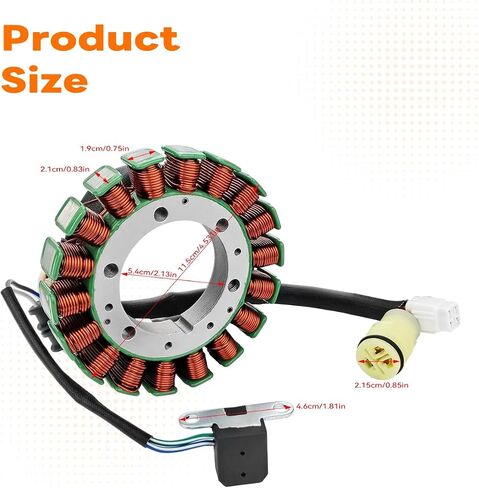 30017-07 Magneto Stator Coil Compatible with 2007 Harley Davidson Dyna Fatboy Heritage Softail, Replaces OEM # 30017-08 in Saudi Arabia