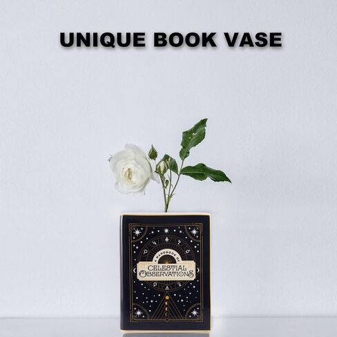 Book Vase for Flowers, Ceramic Book Flower vase for Home Decor, Decorative Book Planter Unique Bookshelf Decor, Cute Book Shaped Vase for Book Lovers - A Picture of Art History in Saudi Arabia