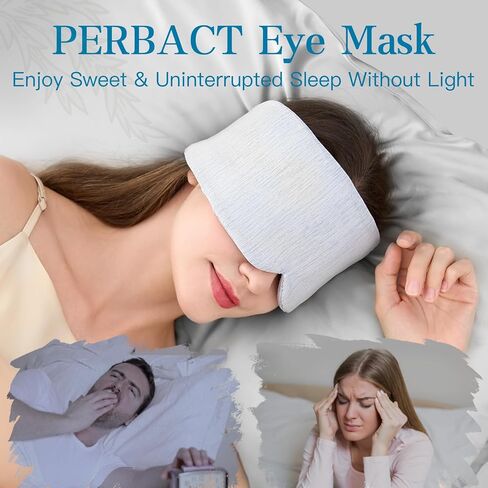 2 Pack Cooling Eye Mask for Sleeping, Innovative Cooling Fabric Sleep Mask, Adjustable Large Size Eye Cover, No Gel, No Eye Cups, Cool Sleeping Masks for Insomnia (Black Grey & Khaki) in Saudi Arabia