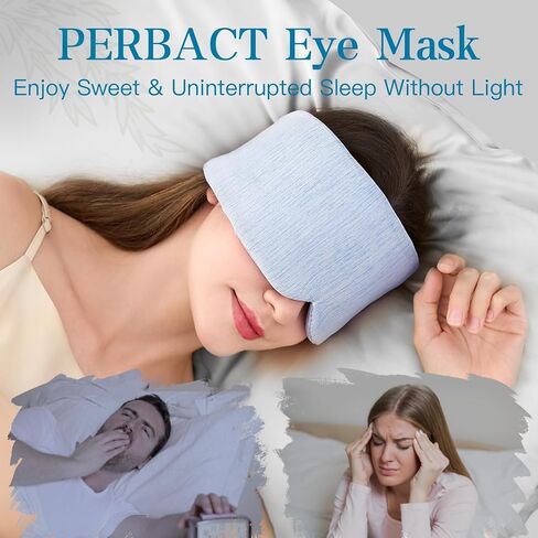 2 Pack Cooling Eye Mask for Sleeping, Innovative Cooling Fabric Sleep Mask, Adjustable Large Size Eye Cover, No Gel, No Eye Cups, Cool Sleeping Masks for Insomnia (Black Grey & Khaki) in Saudi Arabia