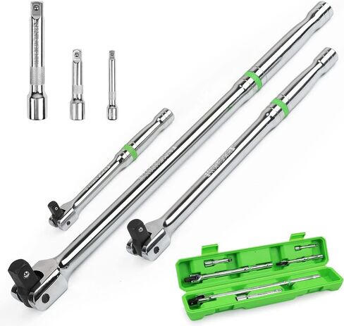 SWANLAKE 1/2 Breaker Bar, 17.5" Length with 180° Rotatable Head, 1/2 inch Drive,CR-V Steel in Saudi Arabia