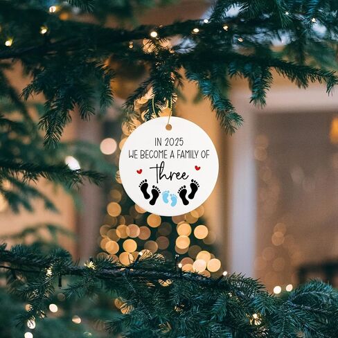 Expecting Baby Ornament Ceramic Ornament Keepsake Sign Round Plaque Pregnancy Announcement for Husband Coming Soon 2025 Baby Announcements Ideas Best Gifts for Expecting Mom Dad in Saudi Arabia