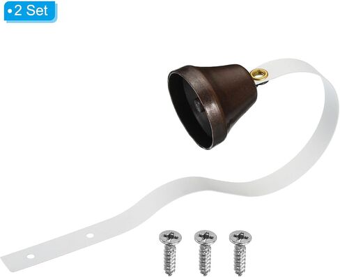 PATIKIL 2 Pcs Dog Doorbell, Fixed Metal Dog Bells for Training Dogs to Ring to go Outside, Wall Mounted Dog Door Bell Traditional Doorbell Shop Doorbell in Saudi Arabia