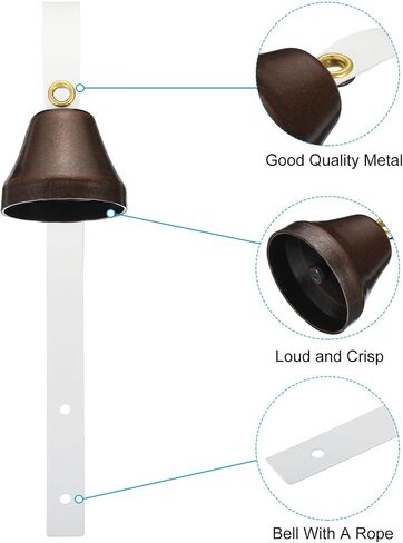 PATIKIL 2 Pcs Dog Doorbell, Fixed Metal Dog Bells for Training Dogs to Ring to go Outside, Wall Mounted Dog Door Bell Traditional Doorbell Shop Doorbell in Saudi Arabia
