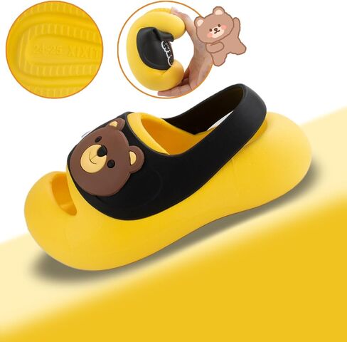 Kid's Girls Boys Clogs Garden Shoes Cartoon Slides Sandals Beach Slipper Children Cute Bear Slippers Blue in Saudi Arabia