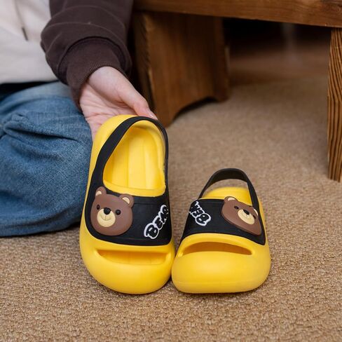 Kid's Girls Boys Clogs Garden Shoes Cartoon Slides Sandals Beach Slipper Children Cute Bear Slippers Blue in Saudi Arabia