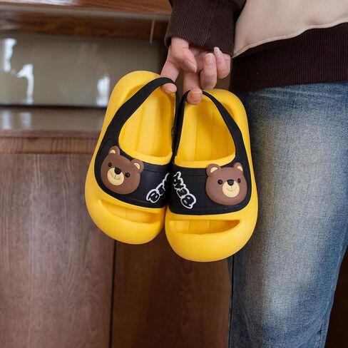 Kid's Girls Boys Clogs Garden Shoes Cartoon Slides Sandals Beach Slipper Children Cute Bear Slippers Blue in Saudi Arabia